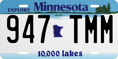 MN license plate 947TMM
