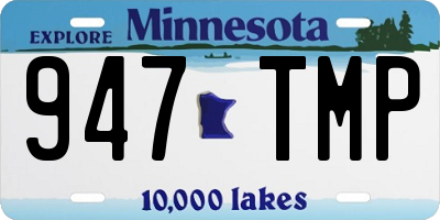 MN license plate 947TMP