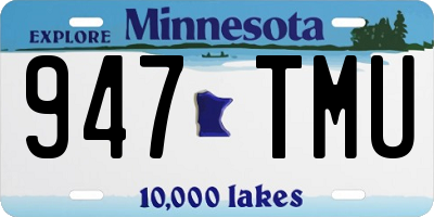 MN license plate 947TMU
