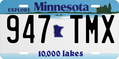 MN license plate 947TMX
