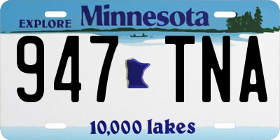 MN license plate 947TNA
