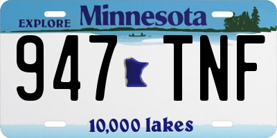 MN license plate 947TNF