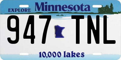 MN license plate 947TNL
