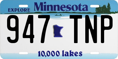 MN license plate 947TNP