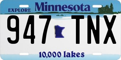 MN license plate 947TNX