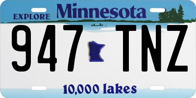 MN license plate 947TNZ