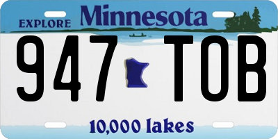 MN license plate 947TOB