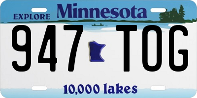MN license plate 947TOG
