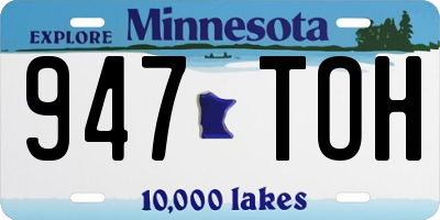 MN license plate 947TOH