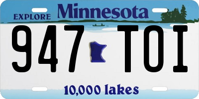 MN license plate 947TOI