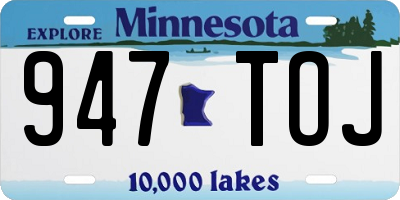 MN license plate 947TOJ