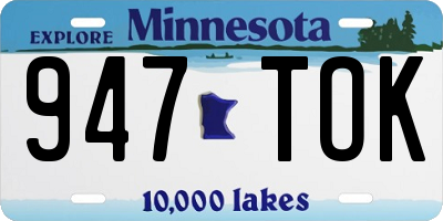 MN license plate 947TOK