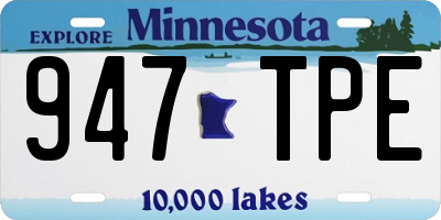 MN license plate 947TPE