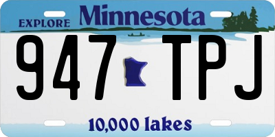 MN license plate 947TPJ