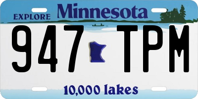 MN license plate 947TPM