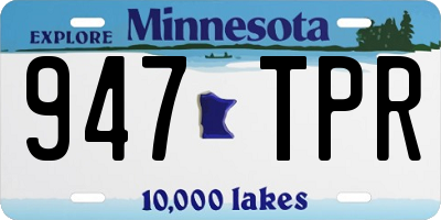 MN license plate 947TPR