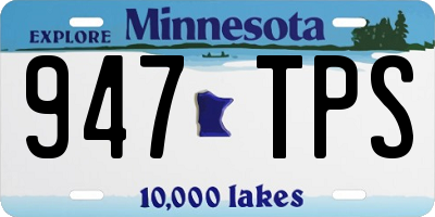 MN license plate 947TPS