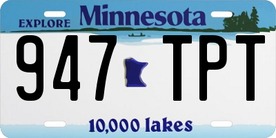 MN license plate 947TPT
