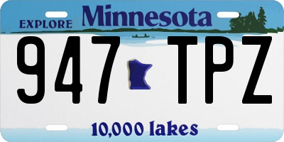 MN license plate 947TPZ