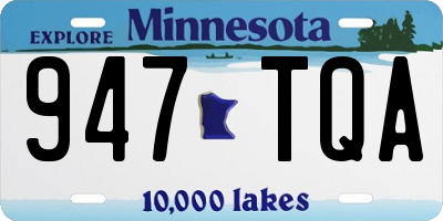 MN license plate 947TQA