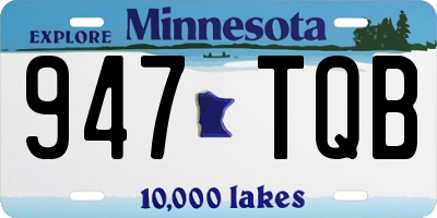 MN license plate 947TQB
