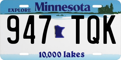 MN license plate 947TQK