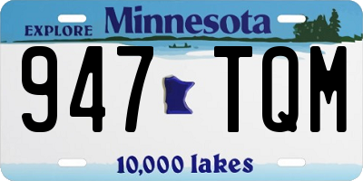 MN license plate 947TQM