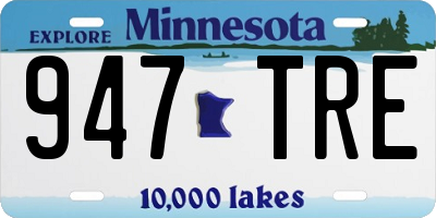 MN license plate 947TRE