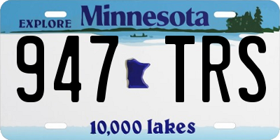 MN license plate 947TRS