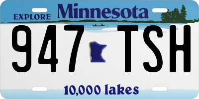 MN license plate 947TSH