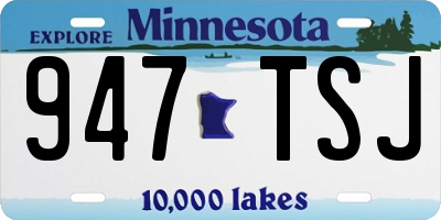 MN license plate 947TSJ