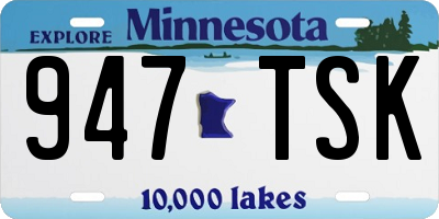 MN license plate 947TSK