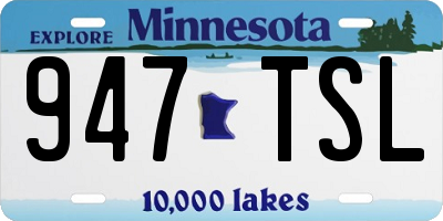 MN license plate 947TSL