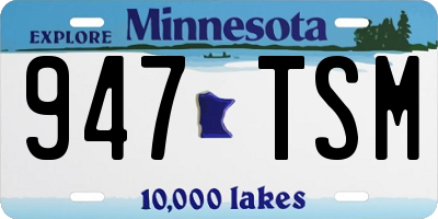 MN license plate 947TSM