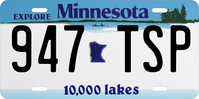 MN license plate 947TSP