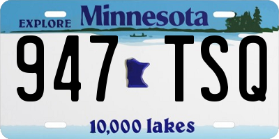 MN license plate 947TSQ
