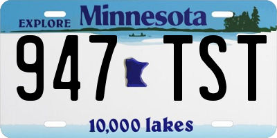 MN license plate 947TST