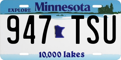 MN license plate 947TSU