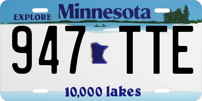MN license plate 947TTE