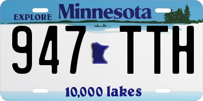MN license plate 947TTH