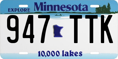 MN license plate 947TTK