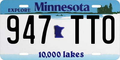 MN license plate 947TTO