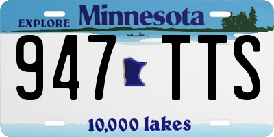 MN license plate 947TTS