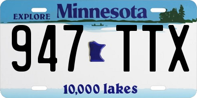 MN license plate 947TTX