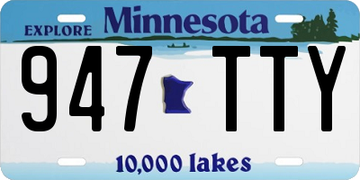 MN license plate 947TTY