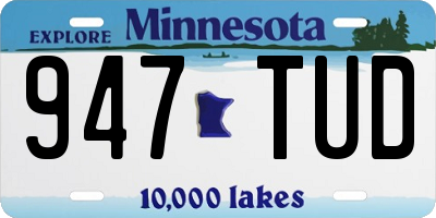 MN license plate 947TUD
