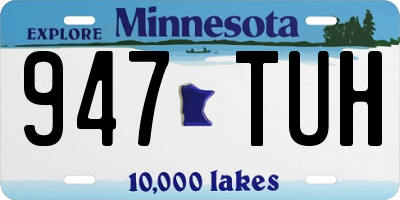MN license plate 947TUH