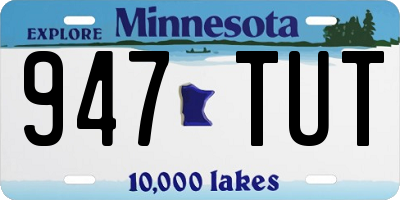 MN license plate 947TUT