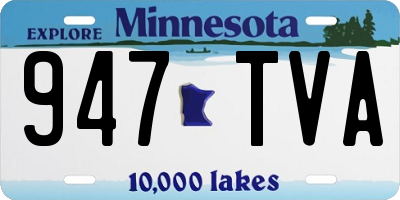 MN license plate 947TVA