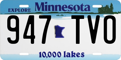 MN license plate 947TVO